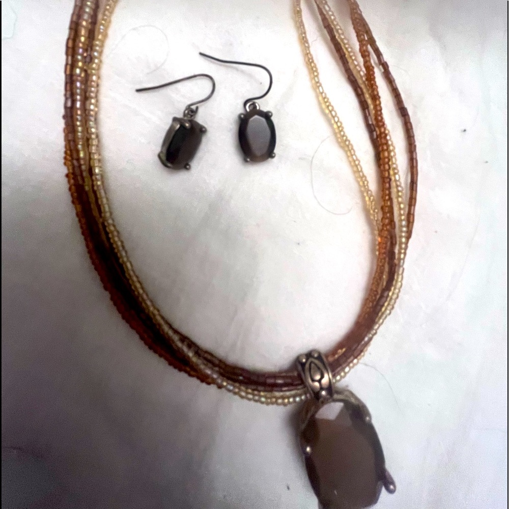 Necklace and earrings